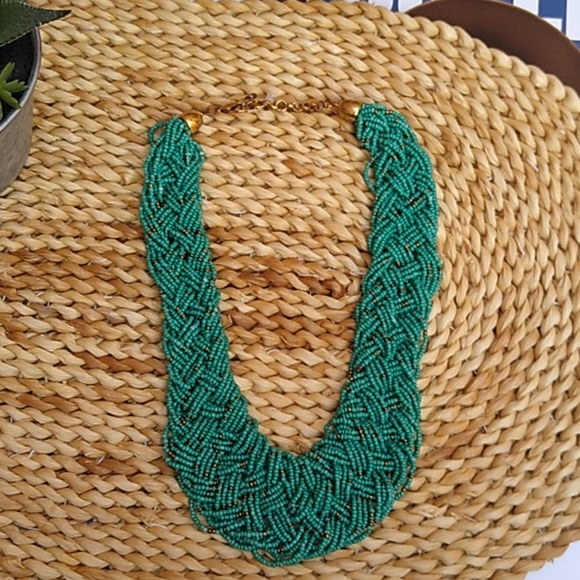 Boho Tribal Braided Seed Bead Statement Necklace - Picture 4 of 4